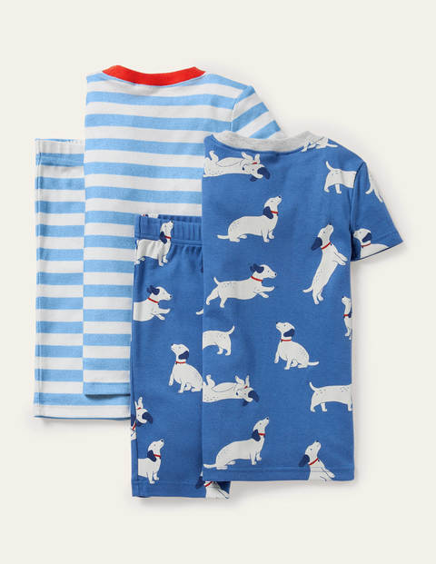Cosy Twin Pack Short Pajamas - Venice Blue Sausage Dogs Cosy Twin Pack Short Pajamas - Venice Blue Sausage Dogs