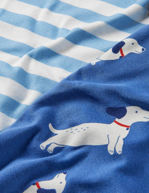 Cosy Twin Pack Long Pajamas - Venice Blue Sausage Dogs Cosy Twin Pack Long Pajamas - Venice Blue Sausage Dogs