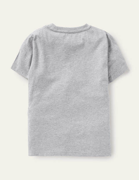 Animal Sequin T-shirt - Grey Marl Whale Shark Animal Sequin T-shirt - Grey Marl Whale Shark