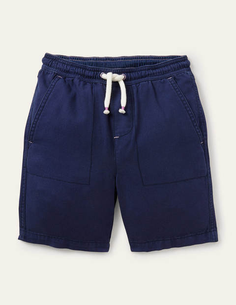 Pull-on Drawstring Shorts - College Navy Pull-on Drawstring Shorts - College Navy