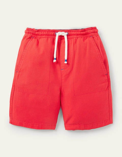 Pull-on Drawstring Shorts - Strawberry Tart Red Pull-on Drawstring Shorts - Strawberry Tart Red