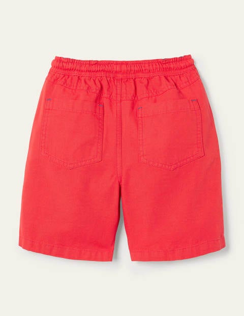 Pull-on Drawstring Shorts - Strawberry Tart Red Pull-on Drawstring Shorts - Strawberry Tart Red