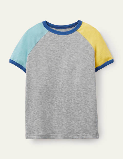 Colourblock Raglan T-shirt - Light Grey Marl Colourblock Raglan T-shirt - Light Grey Marl