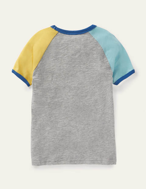 Colourblock Raglan T-shirt - Light Grey Marl Colourblock Raglan T-shirt - Light Grey Marl