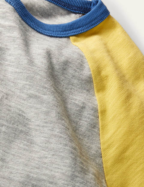 Colourblock Raglan T-shirt - Light Grey Marl Colourblock Raglan T-shirt - Light Grey Marl
