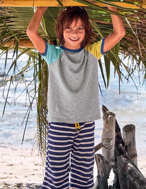 Colourblock Raglan T-shirt - Light Grey Marl Colourblock Raglan T-shirt - Light Grey Marl