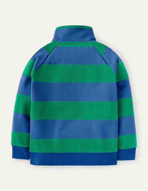 Appliqué Half-zip Sweatshirt - Elizabethan Blue/Green Tractor Appliqué Half-zip Sweatshirt - Elizabethan Blue/Green Tractor