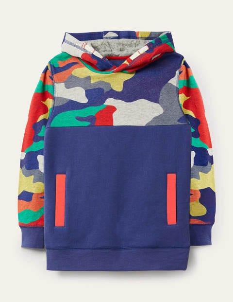 Colourblock Hoodie - Starboard Blue/Multi Camo Colourblock Hoodie - Starboard Blue/Multi Camo