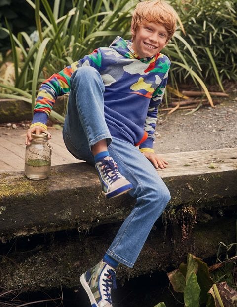 Colourblock Hoodie - Starboard Blue/Multi Camo Colourblock Hoodie - Starboard Blue/Multi Camo