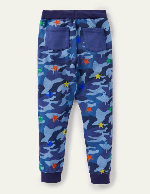 Embroidered Camo Joggers - Blue Camo Star Embroidered Camo Joggers - Blue Camo Star