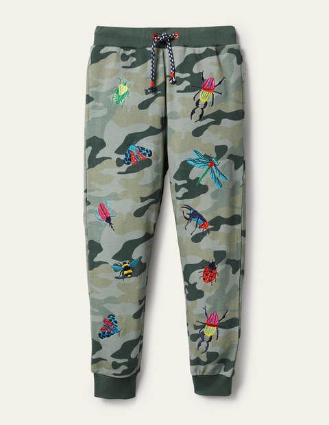 Camouflage-Jogginghose mit Stickerei - Grünes Camouflagemuster, Käfer Camouflage-Jogginghose mit Stickerei - Grünes Camouflagemuster, Käfer