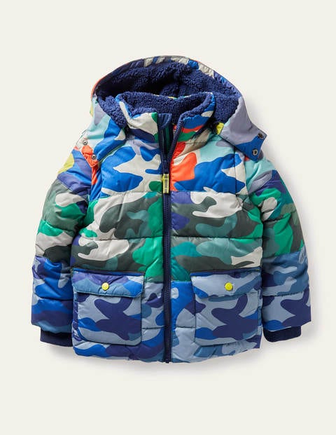 Cosy 2-in-1 Padded Jacket - Blues Colourblock Camouflage Cosy 2-in-1 Padded Jacket - Blues Colourblock Camouflage