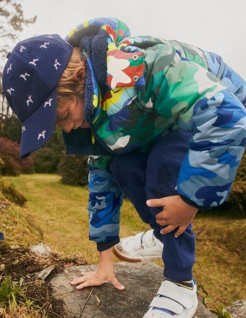 Cosy 2-in-1 Padded Jacket - Blues Colourblock Camouflage Cosy 2-in-1 Padded Jacket - Blues Colourblock Camouflage