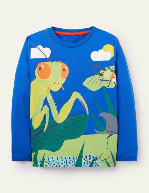 T-shirt à motif aventure - Insectes bleu brillant T-shirt à motif aventure - Insectes bleu brillant