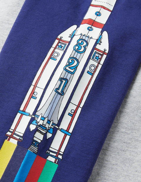 Glow-in-the-dark T-shirt - Mid Grey Rainbow Rockets Glow-in-the-dark T-shirt - Mid Grey Rainbow Rockets