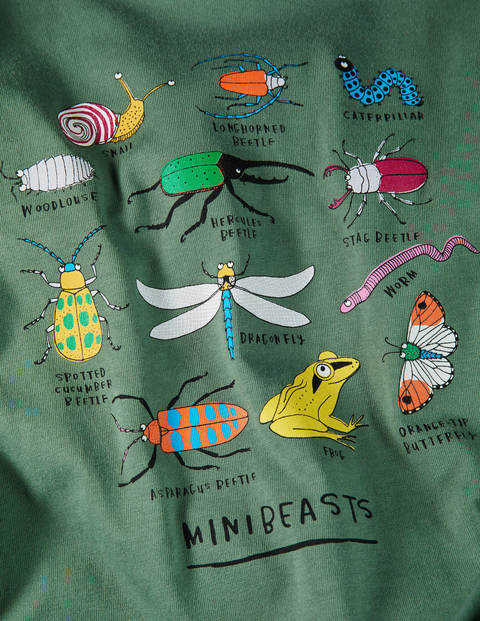 T-Shirt mit Tiermotiven - Rosmaringrün, Käfer T-Shirt mit Tiermotiven - Rosmaringrün, Käfer