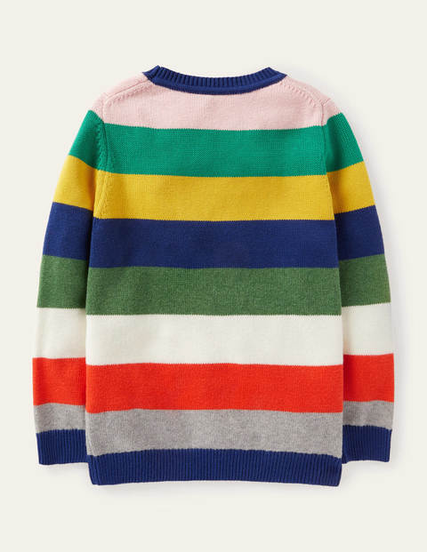Stripe Crew Sweater - Multi Rainbow Stripe Crew Sweater - Multi Rainbow