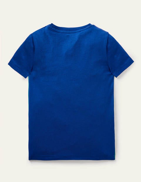 Sporty Appliqué T-shirt - Brilliant Blue Football Sporty Appliqué T-shirt - Brilliant Blue Football