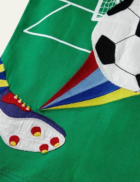 Sporty Appliqué T-shirt - Brilliant Blue Football Sporty Appliqué T-shirt - Brilliant Blue Football
