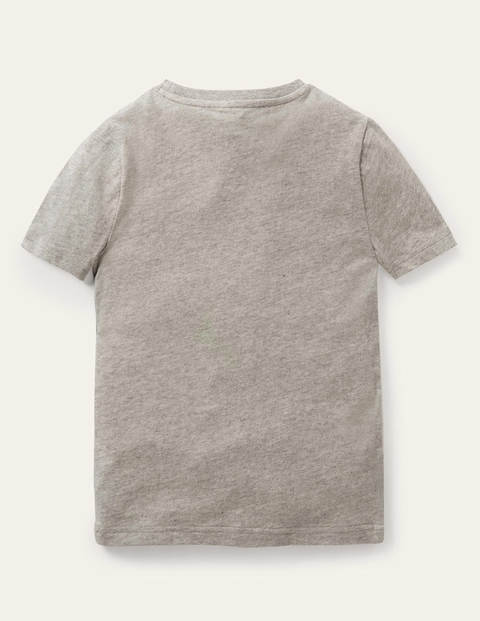Sporty Appliqué T-shirt - Grey Marl Cricket Sporty Appliqué T-shirt - Grey Marl Cricket