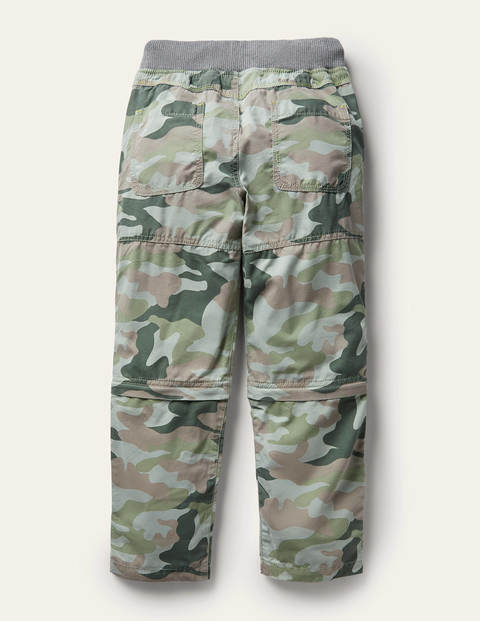 Zip-off Techno Pants - Green Camouflage Zip-off Techno Pants - Green Camouflage