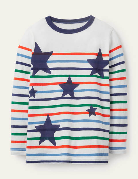 Lustiges Breton-T-Shirt - Bunt, Sterne Lustiges Breton-T-Shirt - Bunt, Sterne