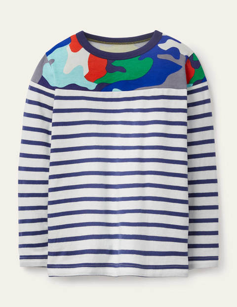 Lustiges Breton-T-Shirt - Bunt, Regenbogenfarbenes Camouflagemuster Lustiges Breton-T-Shirt - Bunt, Regenbogenfarbenes Camouflagemuster