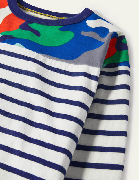 Lustiges Breton-T-Shirt - Bunt, Regenbogenfarbenes Camouflagemuster Lustiges Breton-T-Shirt - Bunt, Regenbogenfarbenes Camouflagemuster