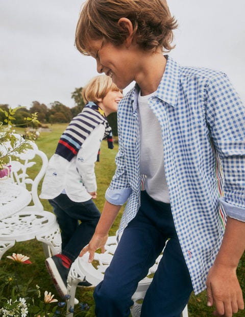 Casual Laundered Shirt - Blue Gingham Casual Laundered Shirt - Blue Gingham