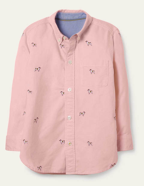 Chemise brodée en oxford - Sprout rose boto Chemise brodée en oxford - Sprout rose boto