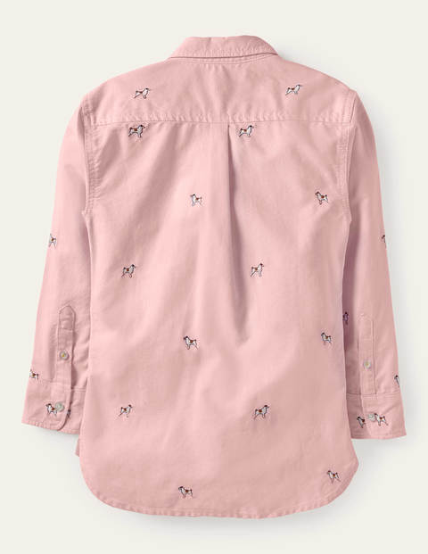 Chemise brodée en oxford - Sprout rose boto Chemise brodée en oxford - Sprout rose boto