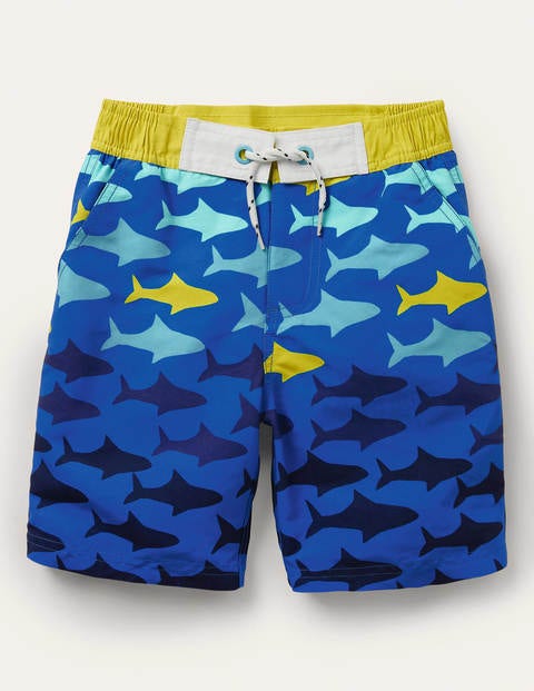 Board Shorts - Bold Blue Sharks | Boden US