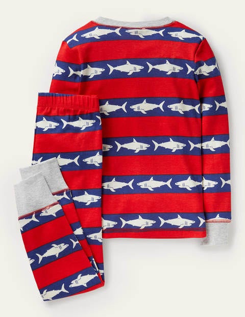 Glow-in-the-dark Long Pyjamas - College Navy/Red Shark Glow-in-the-dark Long Pyjamas - College Navy/Red Shark