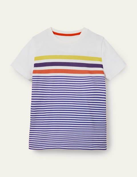 Slub Washed T-shirt - Brilliant Blue/Ivory Slub Washed T-shirt - Brilliant Blue/Ivory