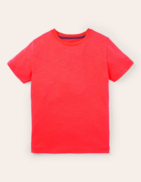 Slub Washed T-shirt - Fire Red