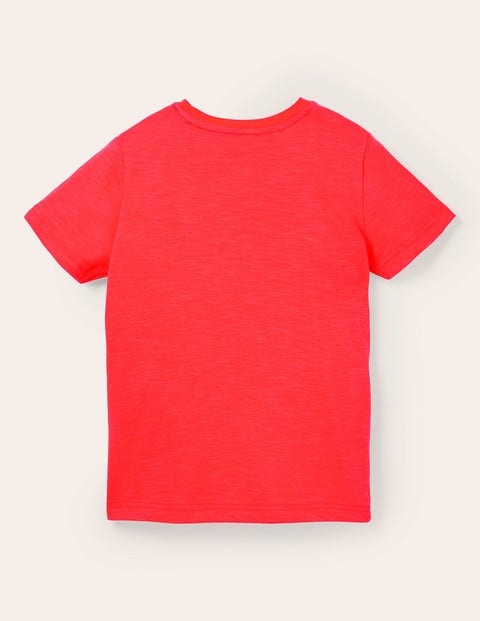 Slub Washed T-shirt - Fire Red