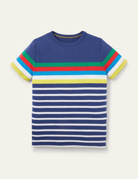 Rainbow Breton T-shirt - Starboard Blue Rainbow Rainbow Breton T-shirt - Starboard Blue Rainbow