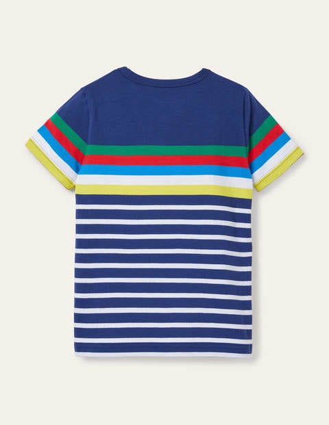 Rainbow Breton T-shirt - Starboard Blue Rainbow Rainbow Breton T-shirt - Starboard Blue Rainbow