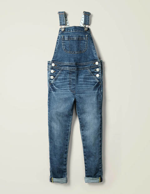 보덴 걸즈 원피스 Boden Skinny Fit Denim Dungarees - Mid Vintage Denim