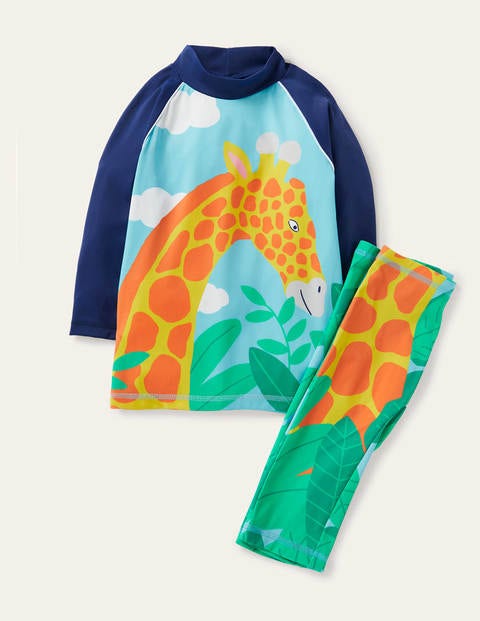 Surfanzug - Schuluniform-Navy, Giraffe Surfanzug - Schuluniform-Navy, Giraffe