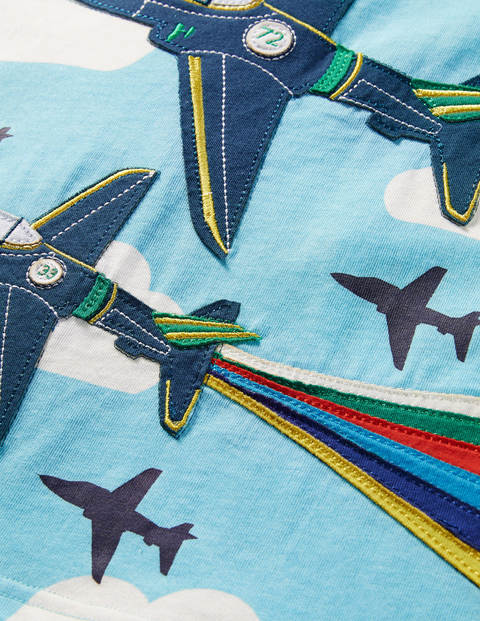 T-Shirt mit Fahrzeugmotiv - Wasserblau, Flugzeuge T-Shirt mit Fahrzeugmotiv - Wasserblau, Flugzeuge