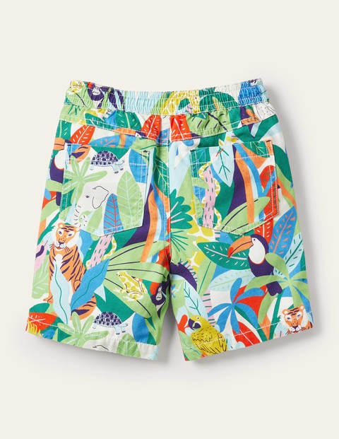 Shorts mit Tunnelzug zum Hineinschlüpfen - Bunt, Dschungel Shorts mit Tunnelzug zum Hineinschlüpfen - Bunt, Dschungel