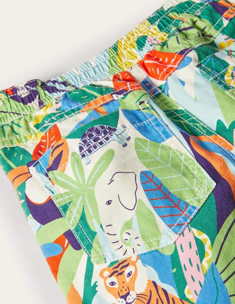 Shorts mit Tunnelzug zum Hineinschlüpfen - Bunt, Dschungel Shorts mit Tunnelzug zum Hineinschlüpfen - Bunt, Dschungel