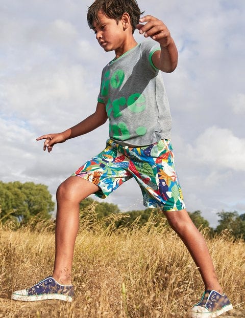 Shorts mit Tunnelzug zum Hineinschlüpfen - Bunt, Dschungel Shorts mit Tunnelzug zum Hineinschlüpfen - Bunt, Dschungel