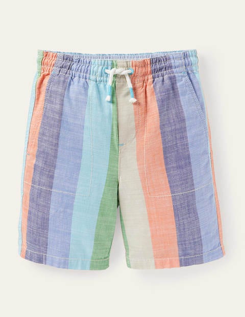 Pull-on Drawstring Shorts - Multi Rainbow Pull-on Drawstring Shorts - Multi Rainbow