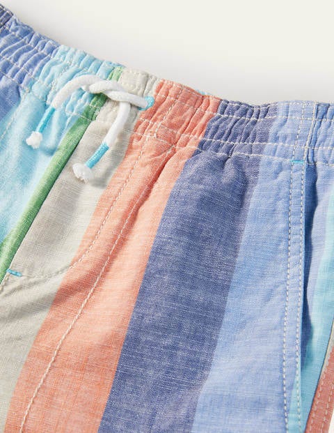 Pull-on Drawstring Shorts - Multi Rainbow Pull-on Drawstring Shorts - Multi Rainbow