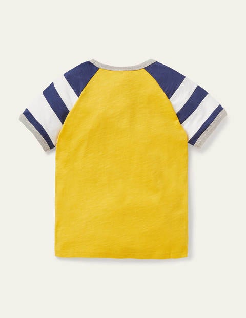 Colourblock Raglan T-shirt - Daffodil Yellow/College Navy Colourblock Raglan T-shirt - Daffodil Yellow/College Navy