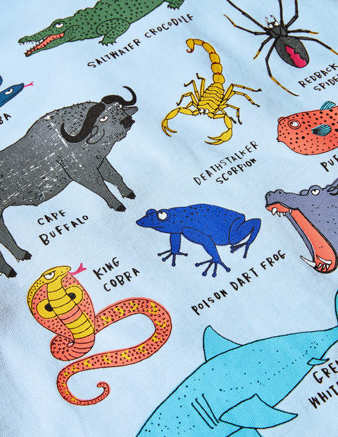 Graphic Animals T-shirt - Provence Blue Deadly Animals Graphic Animals T-shirt - Provence Blue Deadly Animals
