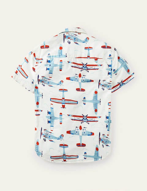 Smart Short-sleeved Shirt - Ivory Planes Smart Short-sleeved Shirt - Ivory Planes