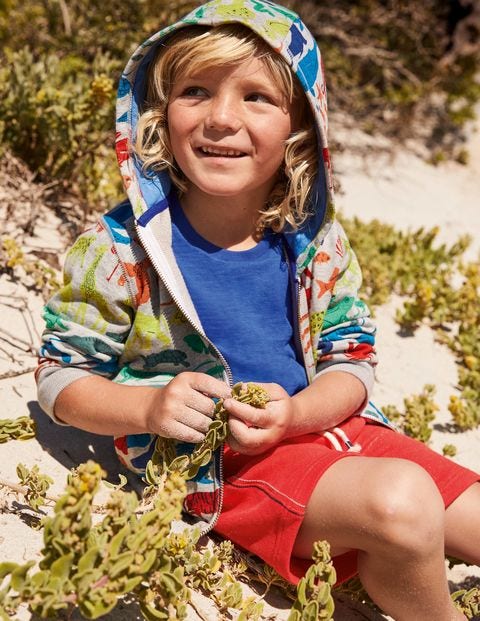Kapuzenjacke mit Tieren - Bunt, Regenbogenfarbenes Tiermuster Kapuzenjacke mit Tieren - Bunt, Regenbogenfarbenes Tiermuster